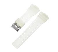 NINOMA Correa compatible con Casio G-Shock GA-100/110/120/140/200/400/700/800 GD-100/110/120 G-8900 Correa de repuesto de silicona y resina for reloj de hombre de 16 mm(Half Transparent)