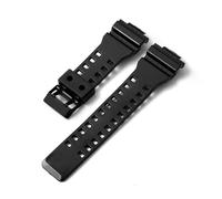 NINOMA Correa compatible con Casio G-Shock GA-100/110/120/140/200/400/700/800 GD-100/110/120 G-8900 Correa de repuesto de silicona y resina for reloj de hombre de 16 mm(Black black Glossy)