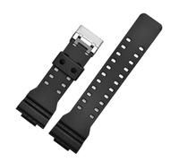 NINOMA Correa compatible con Casio G-Shock GA-100/110/120/140/200/400/700/800 GD-100/110/120 G-8900 Correa de repuesto de silicona y resina for reloj de hombre de 16 mm(Black matte)