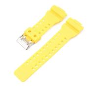 NINOMA Correa Compatible con Casio G-SHOCK GA-100/110/140/200/400/700 GD-100 G-8900 GW-8900 Correa deportiva de silicona de resina for hombre de 16mm(Matte yellow)