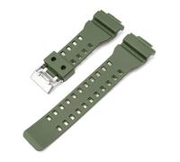 NINOMA Correa Compatible con Casio G-SHOCK GA-100/110/140/200/400/700 GD-100 G-8900 GW-8900 Correa deportiva de silicona de resina for hombre de 16mm(Matte army green)