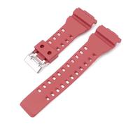 NINOMA Correa Compatible con Casio G-SHOCK GA-100/110/140/200/400/700 GD-100 G-8900 GW-8900 Correa deportiva de silicona de resina for hombre de 16mm(Matte dark red)