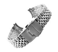 NINOMA Correa de acero inoxidable compatible con Casio Duro MDV-107-1A MDV-106 Marlin Reemplace la correa de pulsera de reloj de metal sólido con extremo curvo de buceo de 22 mm(5Parts no logo)