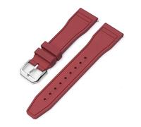 NINOMA Correa de caucho FKM Fluoro Compatible con IWC Big Pilot Mark Portugieser TOP hombres correa de reloj deportivo de liberación rápida 20mm 21mm 22mm(Dark Red,20mm)
