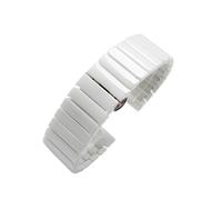 NINOMA Correa de cerámica de 14 mm, 16 mm, 18 mm, 20 mm, 21 mm y 22 mm, compatible con pulseras universales Seiko Tissot for hombre y mujer, color negro.(White A,22mm)