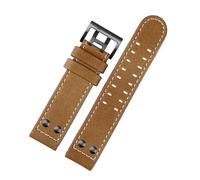 NINOMA Correa de reloj Hamilton Khaki Aviation H77616533 H70615733, de piel auténtica, compatible con el modelo Jazz Field for hombre.(B khaki black,20mm)