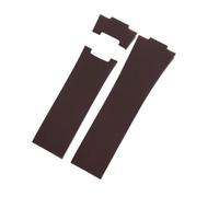 NINOMA Correa de silicona compatible con Athens Observation Navigation 1183 for hombre y mujer. Resistente al agua, compatible con correa de goma Ulysse Nardin de 25 mm.(Brown-No buckle)