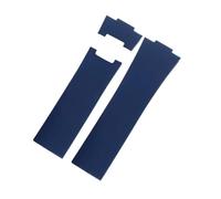 NINOMA Correa de silicona compatible con Athens Observation Navigation 1183 for hombre y mujer. Resistente al agua, compatible con correa de goma Ulysse Nardin de 25 mm.(Blue-No buckle)