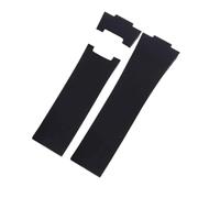 NINOMA Correa de silicona compatible con Athens Observation Navigation 1183 for hombre y mujer. Resistente al agua, compatible con correa de goma Ulysse Nardin de 25 mm.(Black-No buckle)