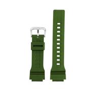 NINOMA Correa de silicona for reloj Casio MCW-200H/AE1500WH, negra, verde, naranja, azul y roja, de 18 mm y 20 mm, compatible con reloj deportivo de goma for hombre.(Green-Silver,20mm-MCW-200H)