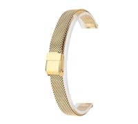NINOMA Correa milanesa de 8 mm, 10 mm, 12 mm, 14 mm, 16 mm, 18 mm, accesorios dorados universales, compatibles con cualquier pulsera de reloj de metal de acero inoxidable(A-Gold,12mm)
