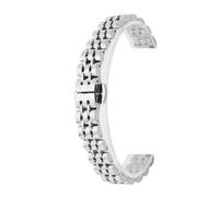 NINOMA Correa milanesa de 8 mm, 10 mm, 12 mm, 14 mm, 16 mm, 18 mm, accesorios dorados universales, compatibles con cualquier pulsera de reloj de metal de acero inoxidable(B-Silver,16mm)