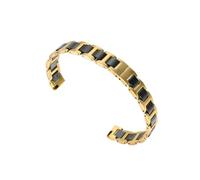 NINOMA Correa milanesa de 8 mm, 10 mm, 12 mm, 14 mm, 16 mm, 18 mm, accesorios dorados universales, compatibles con cualquier pulsera de reloj de metal de acero inoxidable(D-Gold black,12mm)