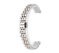 NINOMA Correa milanesa de 8 mm, 10 mm, 12 mm, 14 mm, 16 mm, 18 mm, accesorios dorados universales, compatibles con cualquier pulsera de reloj de metal de acero inoxidable(B-Silver Rose,18mm)