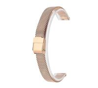 NINOMA Correa milanesa de 8 mm, 10 mm, 12 mm, 14 mm, 16 mm, 18 mm, accesorios dorados universales, compatibles con cualquier pulsera de reloj de metal de acero inoxidable(A-Rose,12mm)