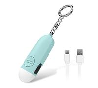 Ninonly Alarma Personal para Defensa Personal, Alarma de Violación con 130 dB y Luz LED, para Mujeres, Mayores y Niños, Recargable, Verde