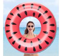 Ninonly Anillo de Natación para Adultos 115cm Flotador Inflable de Sandía | Flotador Piscina para Niños, Redondo Swimming Float para Playa Verano Fiesta