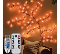 Ninonly Guirnalda Luces Interior, 1.8M 96 LED Flores de Cerezo Ramas de Luces, 8 Modos Decorativas Cadena Luce con Control Remoto, Decoracion para Pared Casa Dormitorio Hogar