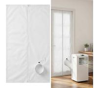 Ninonly Kit de Puerta para Aire Acondicionado, 100x210cm Sellador Puerta Corredera para Climatizador Portátil con Cremallera, Accesorios Ventilación con Apertura Cordón Ajustable