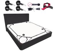 Ninonly Kit De Restricción De Cama Bondage BDSM | Kit Sexuales Pareja, Correas Ajustables, Con Antifaz, Esposas, Tobilleras, Accesorios Íntimos Portátiles Y Suaves