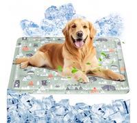 Ninonly Manta Refrescante para Perros 40x50cm Alfombrilla Refrigerante para Perros y Gatos Tapete de Enfriamiento en Gel No Tóxico Auto-Enfriable Impermeable para Cama, Coche Diseño de Animales