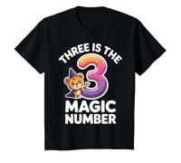 Niños 3 The Magic Number, Divertido león Lindo para su Tercer cumpleaños Camiseta