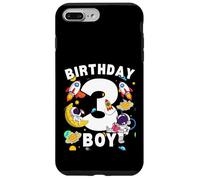 Niños 3er Cumpleaños Astronauta Espacio Planetas Tres Años Carcasa para iPhone 7 Plus/8 Plus