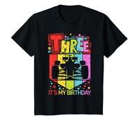 Niños 3er cumpleaños niño niña tres 3 años coche de carreras cumpleaños Camiseta