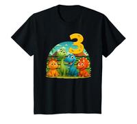 Niños 3rd Birthday Cute Little Dinosaurs Present For Girls Boys Camiseta