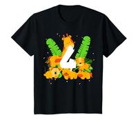 Niños 4 años alt 2021 Giraffe Löwe Dschungel Zebra Bär Boy Girl Camiseta