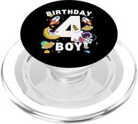 Niños 4º Cumpleaños Astronauta Planetas Espaciales Cuatro Años PopSockets PopGrip para MagSafe