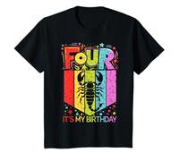 Niños 4º Cumpleaños Niño Niña Cuatro 4 Años Escorpión Cumpleaños Camiseta