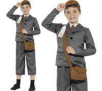 Niños 40s 50s Gris Disfraz 1940s 50's Conjunto Por Smiffys