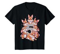 Niños 5º Cumpleaños Conejo Niña Regalo 5 Años Camiseta