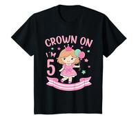 Niños 5do Cumpleañero Corona Princess Crown En El Cumpleaños De 5 Camiseta
