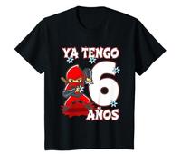 Niños 6 Años Cumpleaños Niño | Ya Tengo 6 Años | Ninja Camiseta