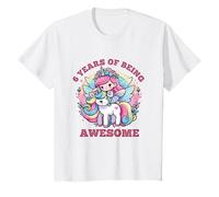 Niños 6 años de ser impresionante, hada unicornio, niña de sexto cumpleaños Camiseta