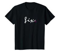 Niños 6th Birthday Shirt Girl 6 Year Old Party Age 6 Six Pink Tee Camiseta