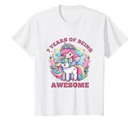Niños 7 años de ser impresionante, hada unicornio, niña de séptimo cumpleaños Camiseta