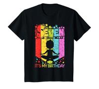 Niños 7º cumpleaños niño niña siete años yoga cumpleaños Camiseta