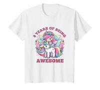 Niños 8 años de ser impresionante, hada unicornio, niña de octavo cumpleaños Camiseta