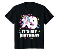 Niños 9. unicornio niña cumpleaños es mi cumpleaños 9 Camiseta