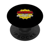 Niños Abuela del cumpleaños niño araña Fiesta temática a Juego PopSockets PopGrip Adhesivo