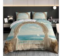 NiñOs Adultos 3D Estampado Juego de Funda de EdredóN 150x220 cm Color Claro Microfibra Juego de Cama, Suave AntialéRgico Arco Tallado de Estilo Europeo Retro Funda Nordica para Cama 90