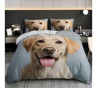 NiñOs Adultos 3D Estampado Juego de Funda de EdredóN 150x220 cm Color Claro Microfibra Juego de Cama, Suave AntialéRgico PatróN de Labrador Retriever Animal Funda Nordica para Cama 90
