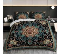 NiñOs Adultos 3D Estampado Juego de Funda de EdredóN 150x220 cm Multicolor Microfibra Juego de Cama, Suave AntialéRgico Patrones SiméTricos Tradicionales Funda Nordica para Cama 90