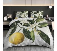 NiñOs Adultos 3D Estampado Juego de Funda de EdredóN 260x240 cm PatróN de Fruta de LimóN Microfibra Juego de Cama + 2 Fundas de Almohada, Suave AntialéRgico Multicolor Funda Nordica para Cama 180