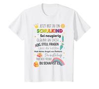 Niños Ahora Eres Un Niño Escolar Inscripción Coraje Refranes Camiseta