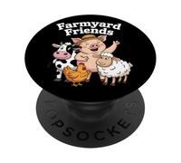 Niños Animales de Granja Cerdo Vaca Pollo Ovejas PopSockets PopGrip Adhesivo