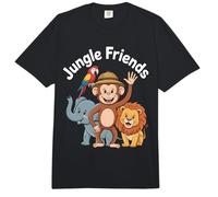 Niños Animales de la Selva león Elefante Mono Loro para niños Comfort Colors Adult Heavyweight T-Shirt